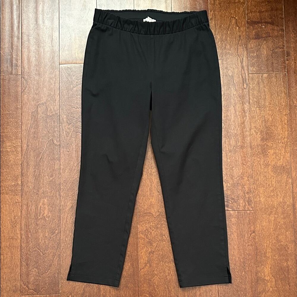 Eileen Fisher Cropped Black Casual Pants with Elasticated Waistband, Size XS